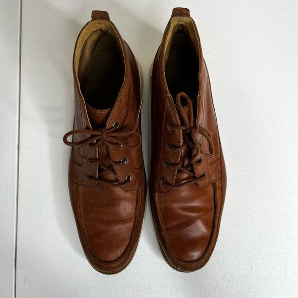 Cole Haan Lunargrand Brown Leather Chukka Ankle Boots Moc Toe Lace Up Men 10 main image 8